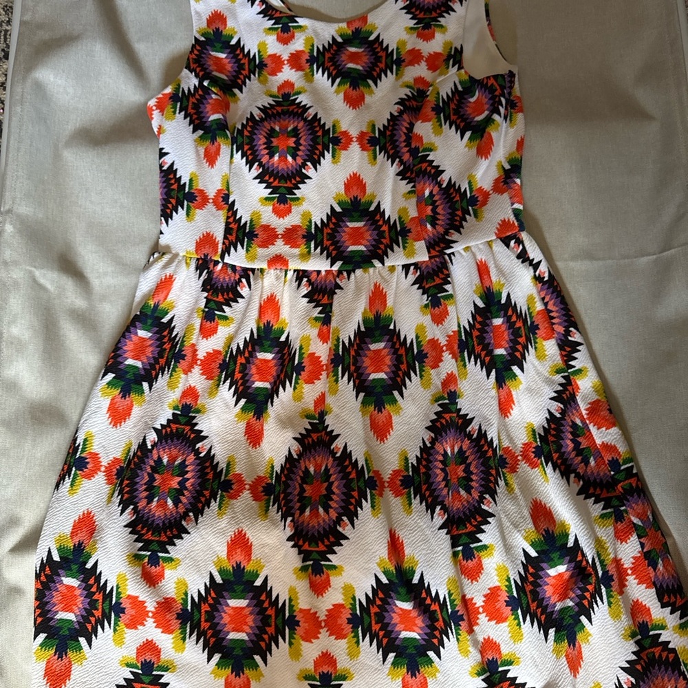 Vibrant Orange and Purple Mini Dress,runs small